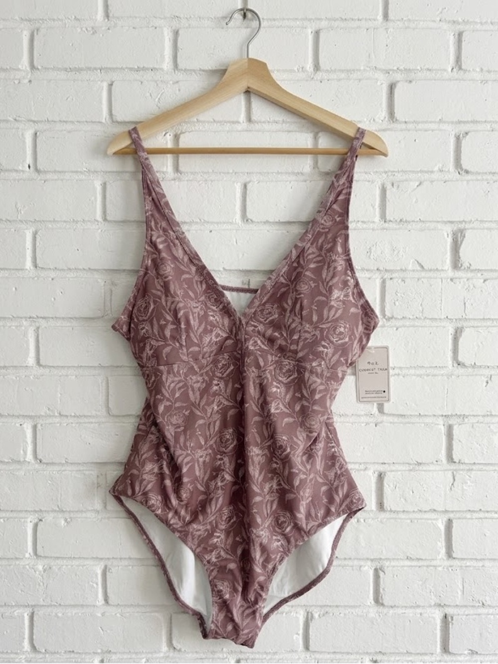 Current Tyed "Noa" Floral One Piece Swimwear | Mauve XXL